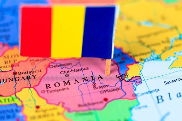 Romania on the map
