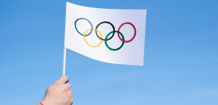 Olympics with flag